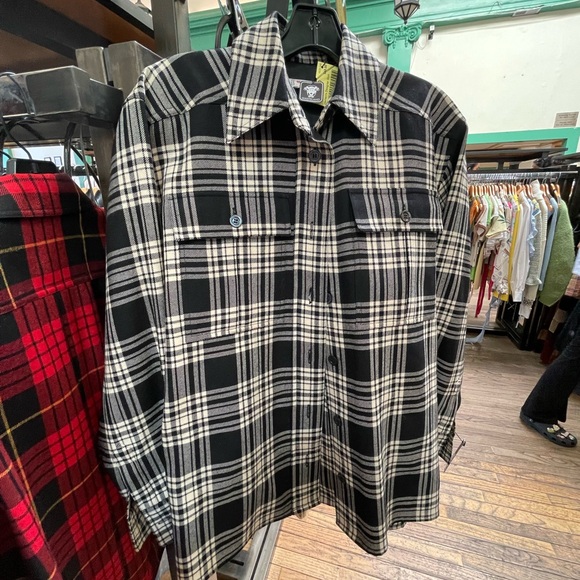 Saint Laurent Rive Gauche black and white button up shirt - Picture 4 of 4